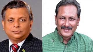 সিলেটের মেয়র আরিফুল হক চৌধুরী (বাঁয়ে) এবং রাজশাহীর মেয়র মোসাদ্দেক হোসেন বুলবুল