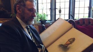 Dr Christopher Barnett, Headmaster of Whitgift School with an original Burnand Portrait