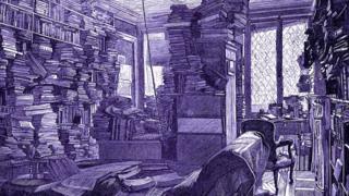 Estudio de un bibliófilo.