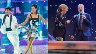 Stills from Strictly Come Dancing and Children in Need