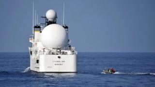 ภาพเรือ USNS Invincible ซึ่งถ่ายไว้เมื่อปี 2012