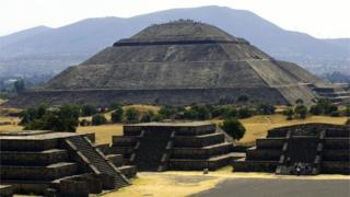 La pirámide del Sol en Teotihuacán