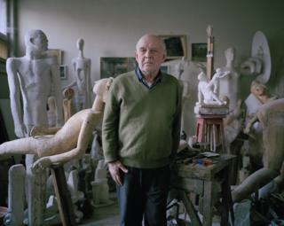 Anatoly Masharov in his studio