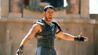الممثل راسل كرو في فيلم المصارع
