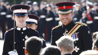 Prince Harry at Duke Of York's Royal Military School