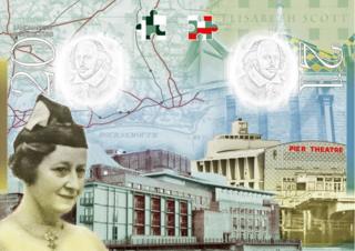 Passport pages showing Elisabeth Scott and her birthplace of Bournemouth