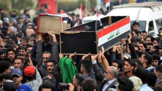 Funeral of dead protester in Najaf 29/11