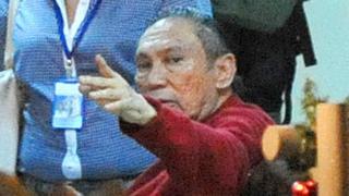 Manuel Antonio Noriega a su llegada a la prisión de Panamá, en 2011.