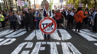 Акция протеста в Брюсселе