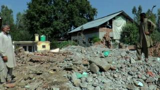 کشمیر، تباہ شدہ مکان