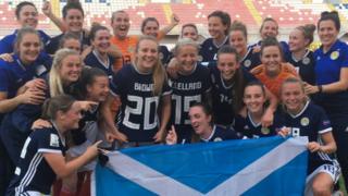 Scotland Women celebrate
