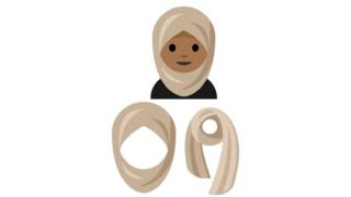 "Başörtülü kadın" emojisi