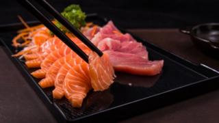 Sashimi or raw fish