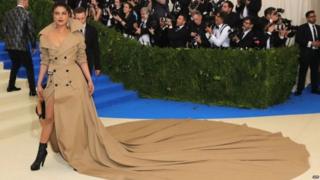 The trench coat dress with an exaggerated train, has captured India's imagination