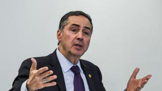 Luís Roberto Barroso em coletiva de imprensa em agosto deste ano