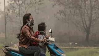 Polusi udara di Palangkaraya 20 kali di atas ambang normal.