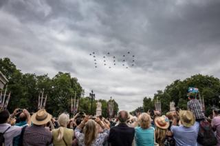 Royal Air Force 100 flypast to mark the RAF's centenary