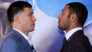 Bingwa wa uzani wa Kati Genady Golovkin na mpinzani wake Kell Brook kutoka Uingereza