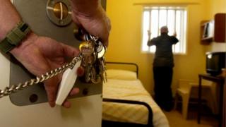 Prisoner being locked up