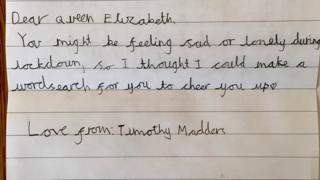 Timothy Madders wrote to the queen