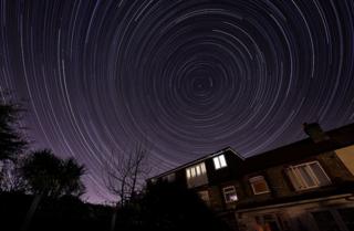 Star trail over Highams Park, London