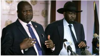 Salva Kiir et Riek Machar