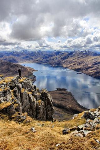 View from Beinn Sgritheall looking along Loch Hourn