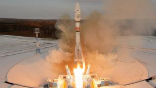 The Soyuz-2 spacecraft with Meteor-M satellite and 18 additional small satellites launches from Russia's new Vostochny cosmodrome, near the town of Tsiolkovsky in Amur region, Russia November 28