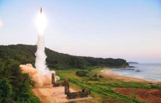 South Korea released images of the tests on Monday