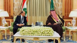میشل عون در دیدار با ملک سلمان