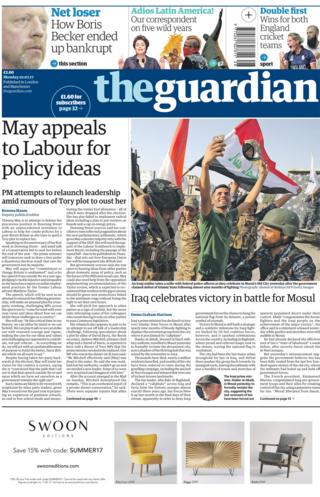 Guardian front page