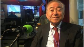 12일 영국 런던 BBC 스튜디오를 찾은 문정인 대통령통일외교안보특보