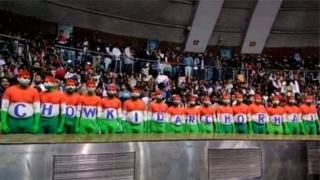 ક્રિકેટ મેચમાં ચૌકીદાર ચોર હૈ
