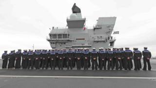 Sailors on HMS Prince of Wales