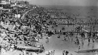 Bognor Regis beach during a heatwave in 1933
