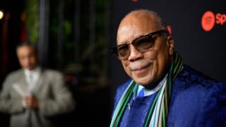 Quincy Jones en los Secret Genius Awards de Spotify en Los Ángeles, California, Estados Unidos, el 1 de noviembre de 2017.