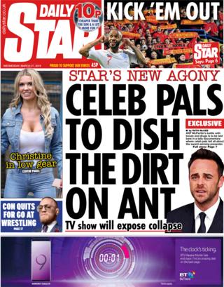 Daily Star front page, 27/3/19