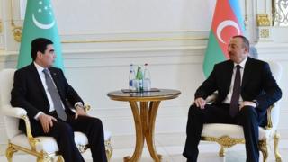 Qurbanqulu Berdıməhəmmədov və İlham Əliyev