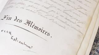 Chateaubriand's signature on final page of Memoirs from Beyond the Tomb