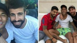 Neymar alichapisha picha katika mtandao wake wa Instagram akionyesha urafiki alikuwa nao na wachezaji wemnzake wa Barcelona