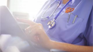 nurse in scrubs
