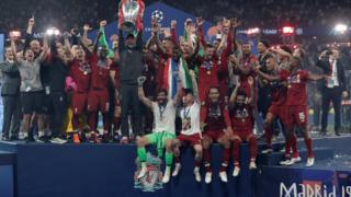 Liverpool with trophy