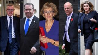 Michael Gove, Liam Fox, Andrea Leadsom, Chris Grayling and Penny Mordaunt