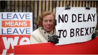 Protesta contra el posible retraso del Brexit