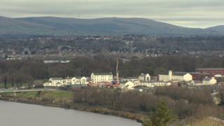 Ariel view of the former Ebrington Barracks