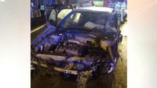 Damaged vehicle
