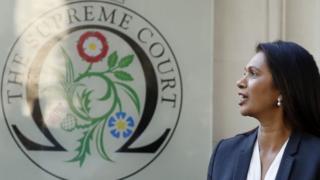 Gina Miller outside the Supreme Court
