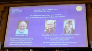 Le Prix Nobel de Physique 2018 a été décerné à trois chercheurs pour leurs recherches sur les lasers.