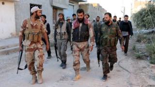 Jaysh al-Islam fighters in the eastern Damascus countryside (6 May 2015)