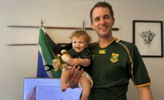Kris Van Wellen and baby son Finley